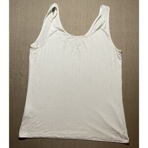 Candace Cameron Bure Medium M Solid White Tank Top Soft Stretch EUC Lightweight